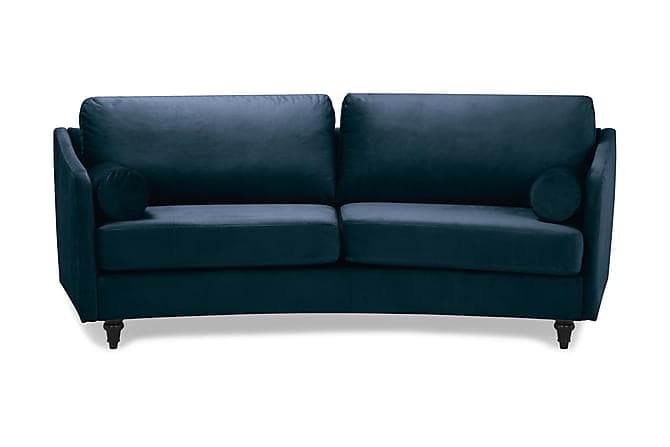 Mirage Veloursofa 3-pers Buet Midnatsblå
