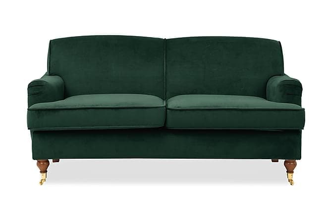 WALLACE Soffa 2-sits Mörkgrön Sammet