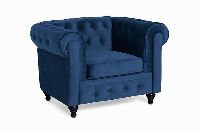 CHESTERFIELD Lenestol Blå Floyel