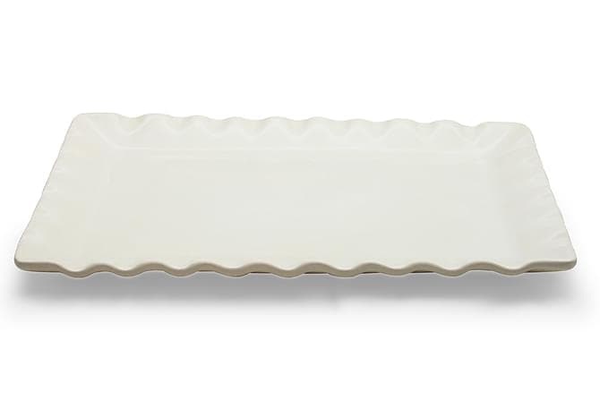 GERBERA Fat Rektangulaert Liten Hvit