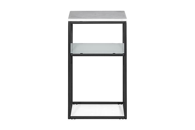 Carrie Sengebord 40x40x65 cm Marmor Hvid/Sort