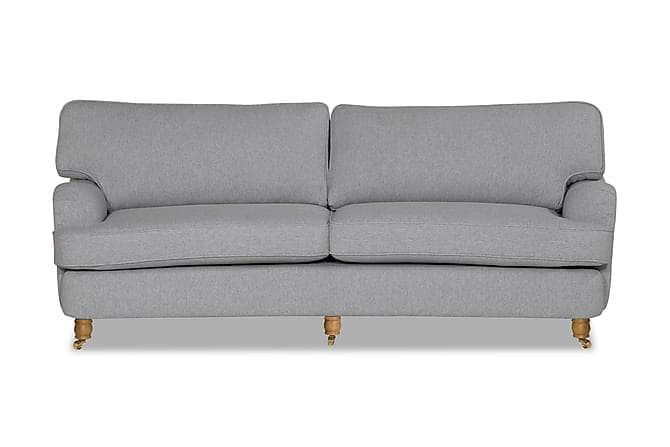 Howard Deluxe 3-pers Sofa Buet Lysegrå