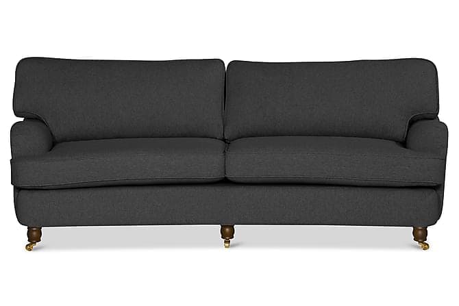 Howard Deluxe 3-pers Sofa Buet Morkegrå