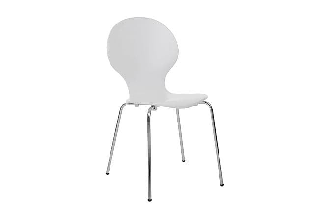 Nicolina spisebordsstole Hvid/Krom