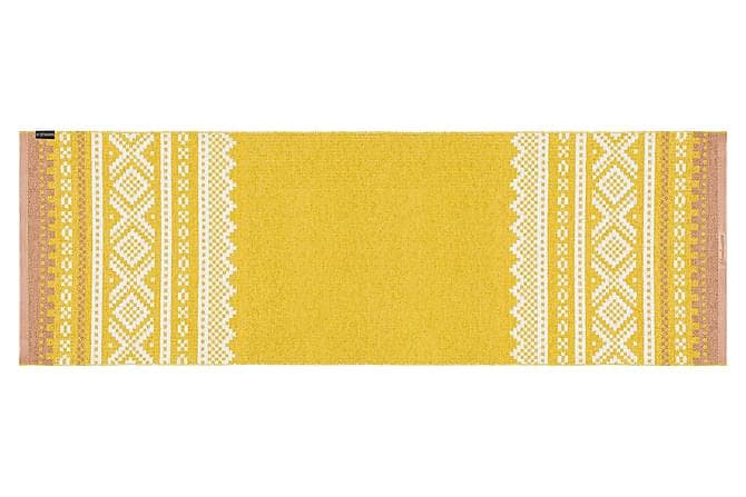 Marit Plastikmåtte 70x250 Vendbar PVC Gul/Beige Horredsmattan