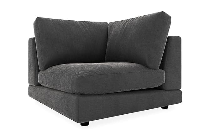 Arken Hjornemodul Velour Morkegrå
