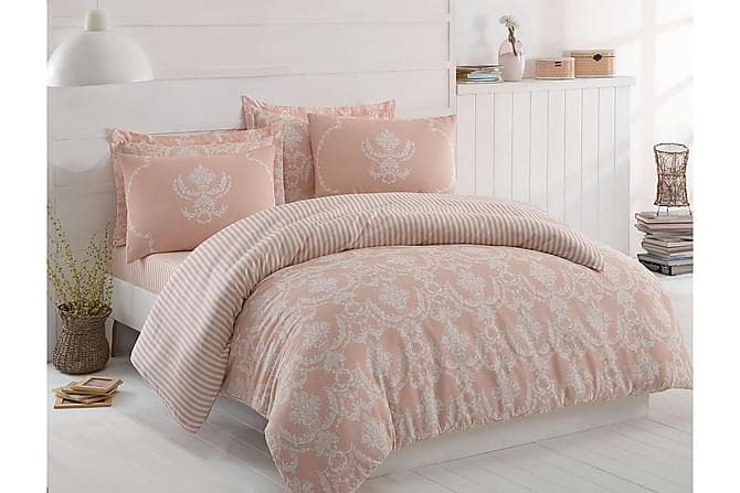 EPONJ HOME Sengetoy Dobbelt 4-deler Rosa/Hvit