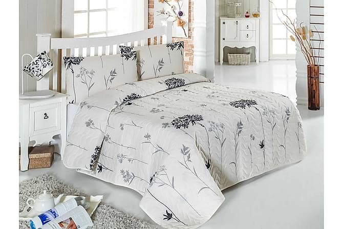 EPONJ HOME Överkast Dubbelt 200x220 Quilt+2 Örngott Grå/Beig