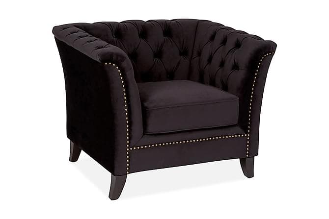 Chesterfield Aveny Samettinojatuoli Musta