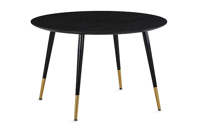 Daicy Ruokapöytä 115 cm Musta/Messinki