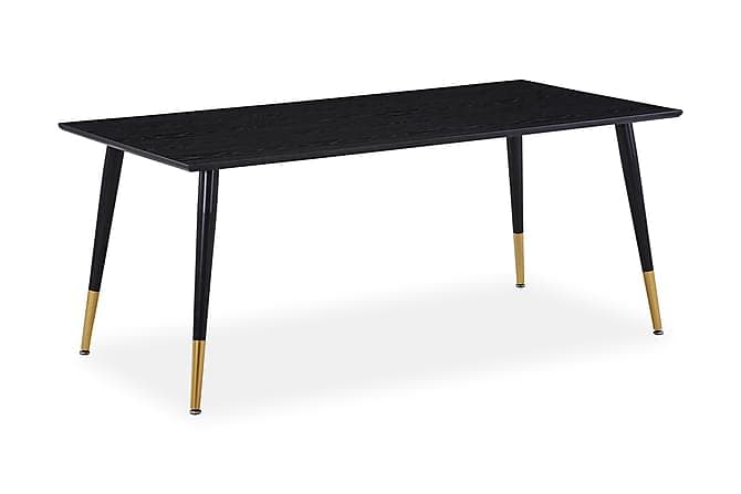 JACOBAY Matbord 180 cm Svart/Mässing