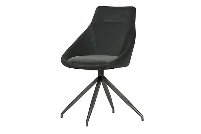 Vazur Spisebordstol Velour Antracitgrå