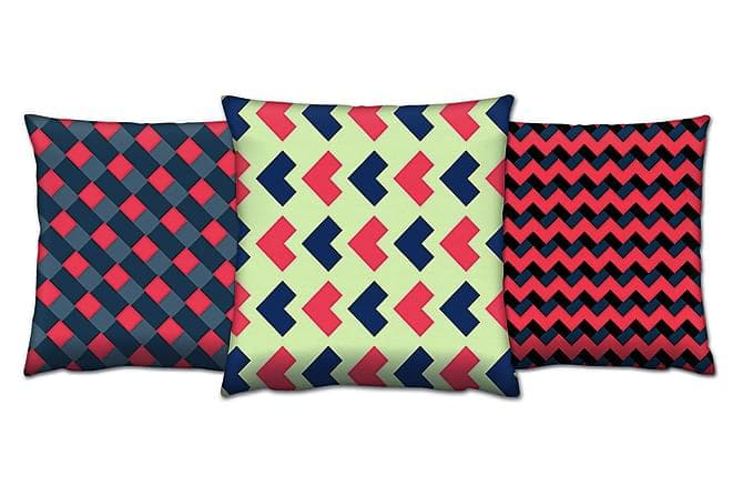 Gravel Pude 43x43 cm 3-pak Multifarvet