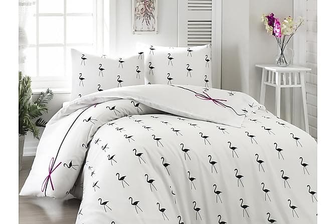 EPONJ HOME Sengetoy Dobbelt 4-deler Hvit/Svart