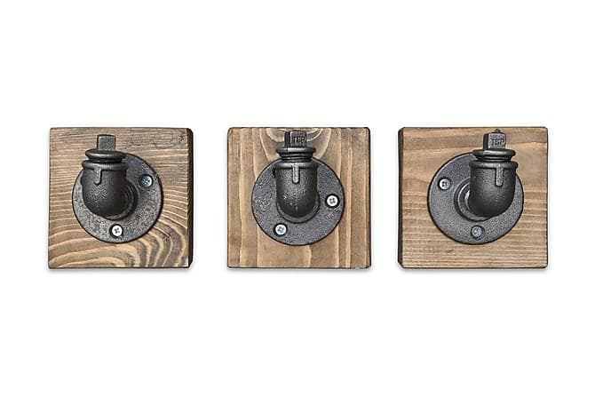 LESPALME Henger Ror 3-pk Tre / Svart Tre / Svart