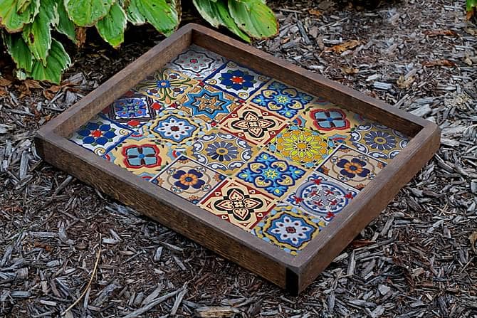 Evila Originals bakke 40 cm Trae Flerfarvet
