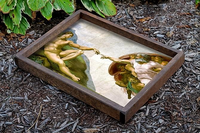 Evila Originals bakke 40 cm Trae Flerfarvet