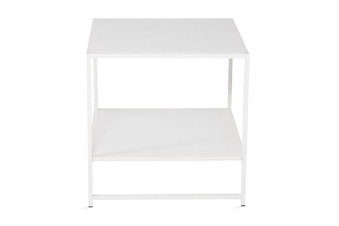 Kort sidebord med hylde Hvid