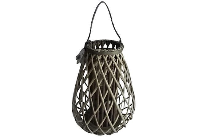 Guldfadet Lantern 44 cm Grå