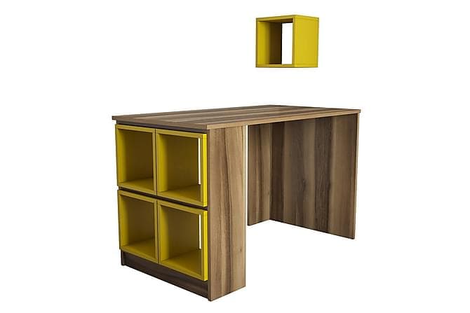 Hovdane Kirjoituspöytä 120 cm Ruskea/Keltainen