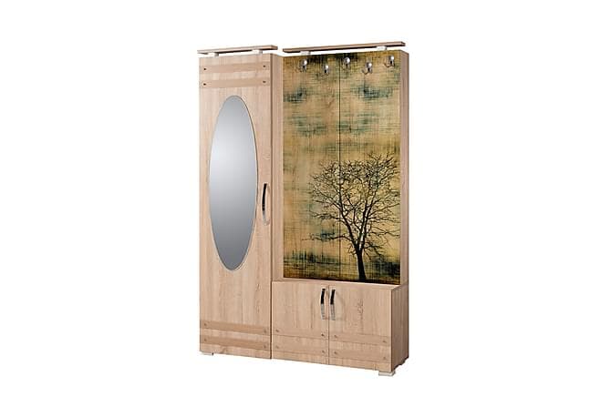 STENBYN Klesskap 125 cm Brun