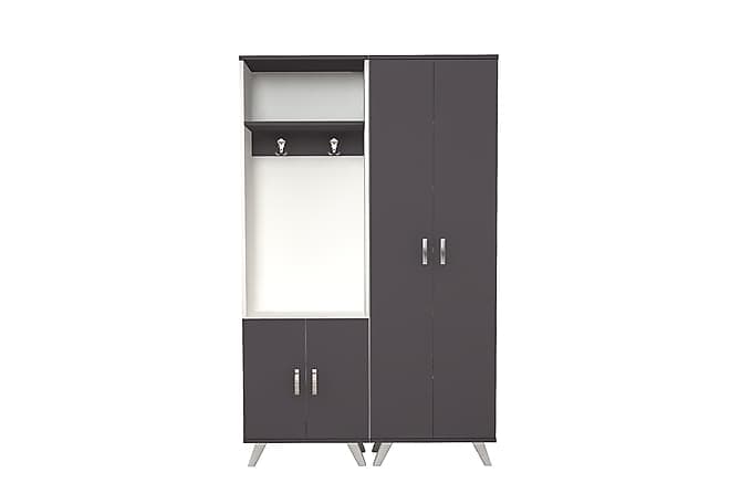 GRANKULLA Klesskap 120 cm Grå/Hvit