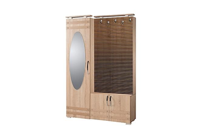 STENBYN Klesskap 125 cm Brun