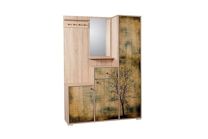 STENBYN Klesskap 135 cm Brun