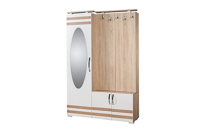 STENBYN Klesskap 125 cm Brun