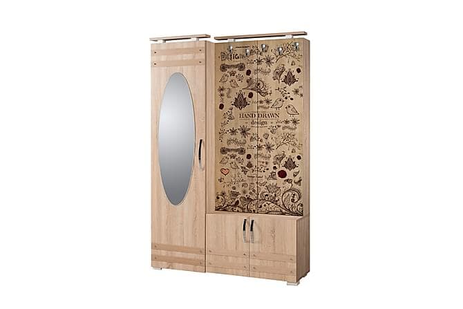 STENBYN Klesskap 125 cm Brun