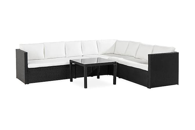 BAHAMAS LIGHT Loungegruppe Svart/Hvit