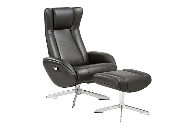 WILCOX Loungestol Svart/Laer