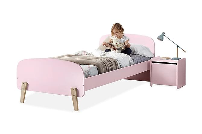 HIPSTOP Sängram Sängbord Vägghyllor Rosa