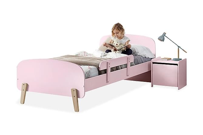 HIPSTOP Sängram Sängbord Vägghyllor Rosa