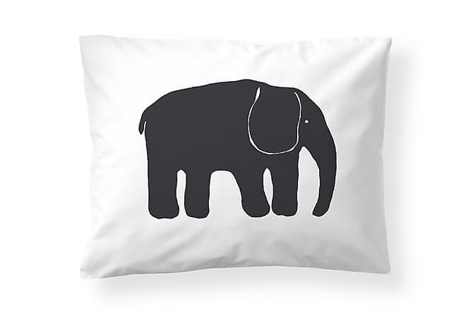Elefantti Puuvillatyynyliina 50x60 cm Musta Finlayson