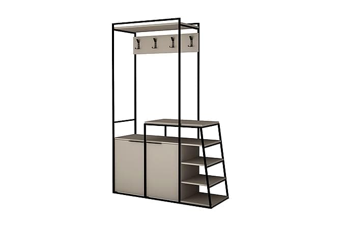 TANITHA Hallmöbel 116 cm Ljus Mocha/Svart