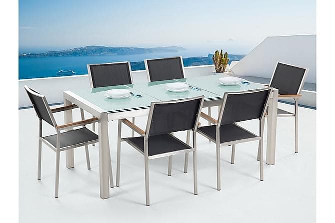Grosseto Hagegruppe Med Bord + 6 Stoler