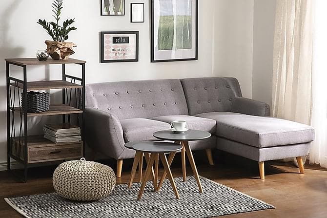Motala hjornesofa 140 cm Grå