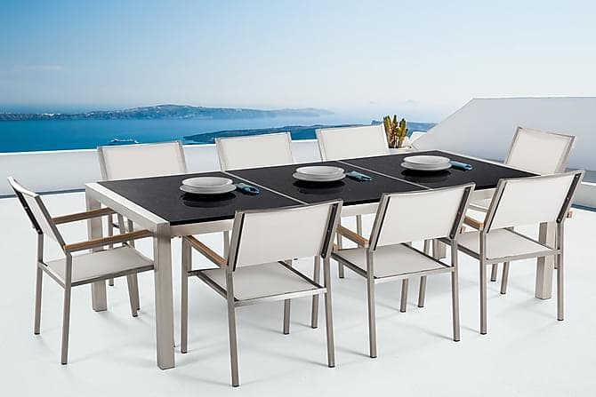 Grosseto Hagegruppe Med Bord + 8 Stoler