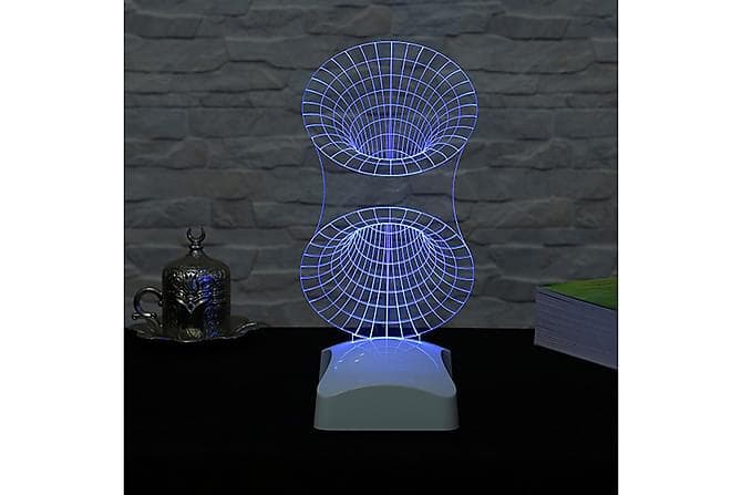 VALLEBERGA Bordlampe Hvit/Transparent