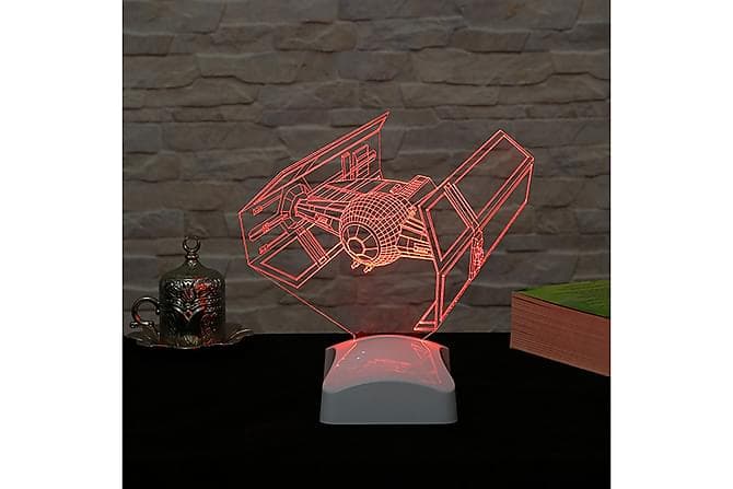 VALLEBERGA Bordlampe Hvit/Transparent