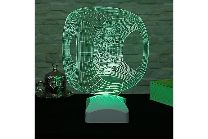 VALLEBERGA Bordlampe Hvit/Transparent