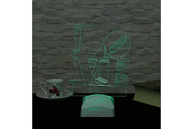 VALLEBERGA Bordlampe Hvit/Transparent