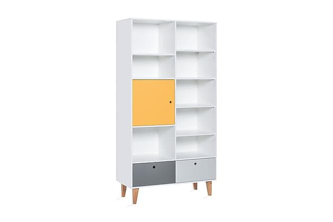 Concept Bokhylle Hvit / Morkegrå / gul