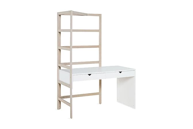 STIGE Skrivebord 140 cm Hvit / Tre / Natur