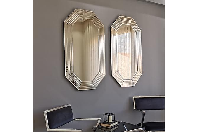 RUDASILL Speil To deler 100 cm Bronse