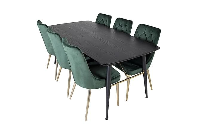Irunea Spisebord 180 cm med 6 Valerie Lyx velourstole