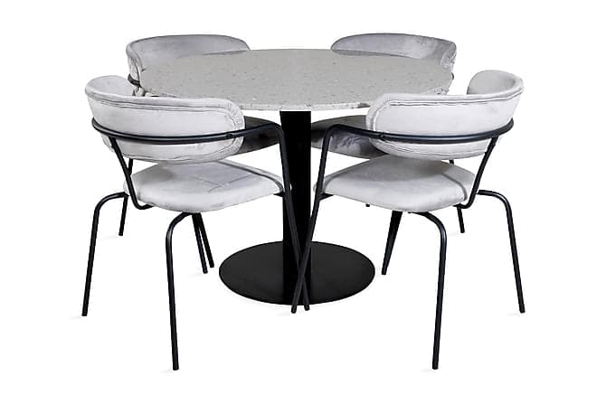 Valera Spisebord 106 cm med 4 Arcarazo Laenestol