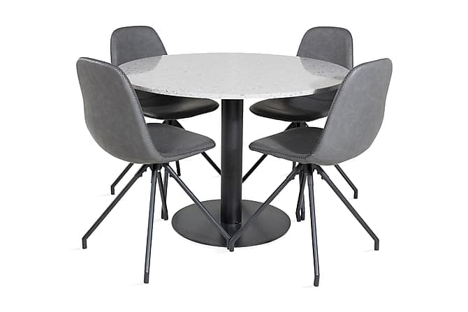 Valera Spisebord 106 cm med 4 Ypas Spisestoler