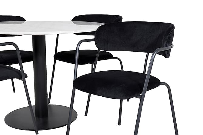 Admira Spisebord 106 cm med 4 Arcarazo Laenestol